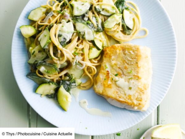 Spaghetti crudité + poisson